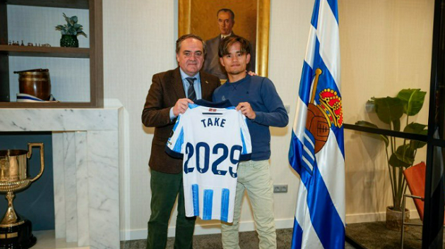 Take Kubo signs new long term deal at Real Sociedad valid until June 2029. - Bóng Đá